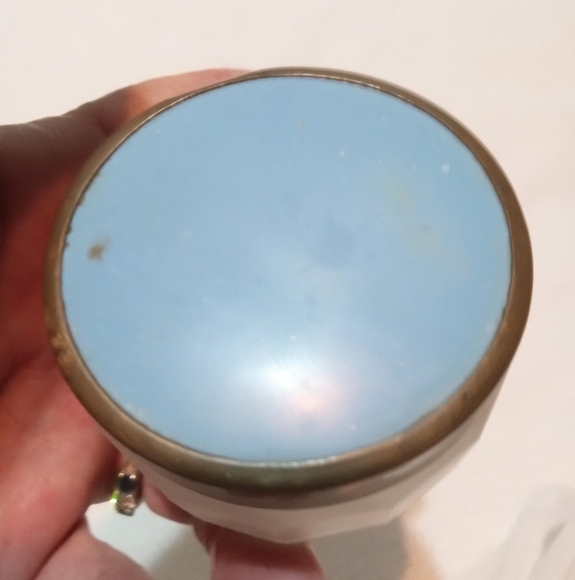 GLASS VANITY POWDER JARS & LIDS LOT OF 5 DRESSER JARS TRINKET JARS VINTAGE - Picture 8 of 12